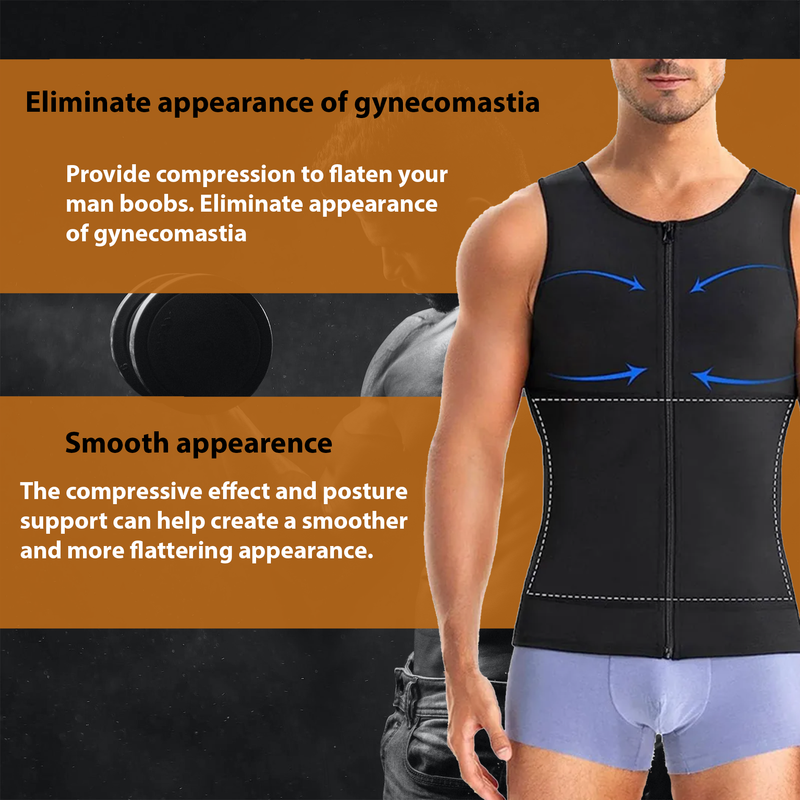 Gynecomastia Compression Hemd With Zipper